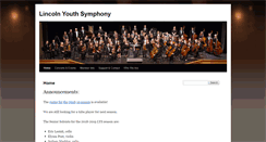 Desktop Screenshot of lincolnyouthsymphony.org